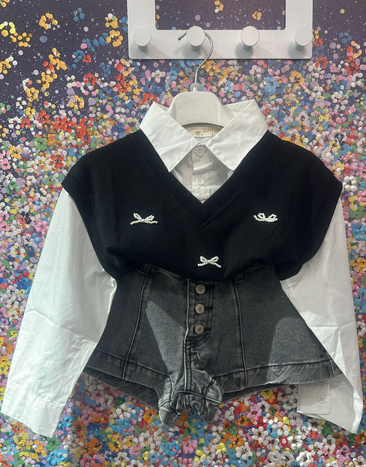 Camicia mod zara black fiocco